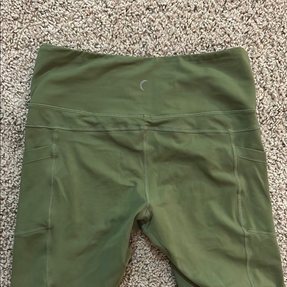 Olive Green ZYIA High-Rise Crop Leggings - Picture 4 of 4